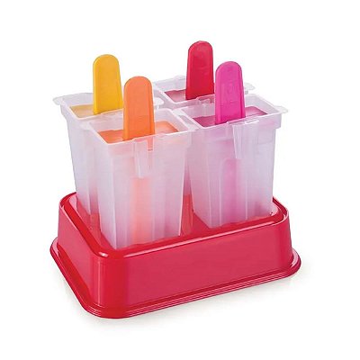 Forma Paleta Mexicana Recheada Molde Sorvete Picolé 4 Pçs