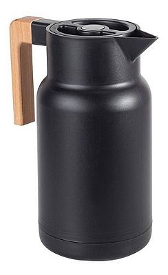 Garrafa Térmica Wood Fashion Preta 1 Litro Termopro Bule