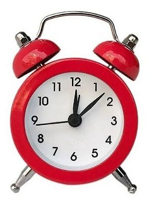 Relógio Despertador Aço Presente Retro Mini Antigo