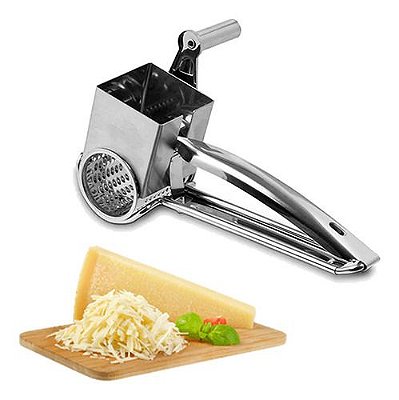Ralador Para Queijo Presunto Manual Aço Inox Manivela Pizza
