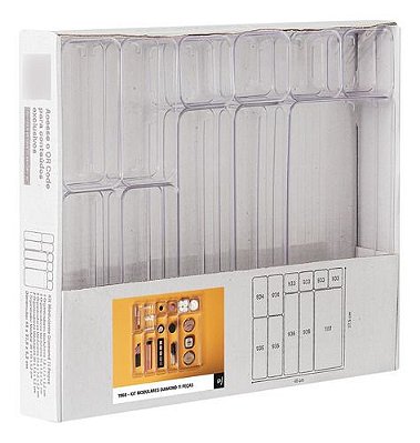 Kit Organizadores Gaveta Quarto Cozinha 11 Peças Paramount