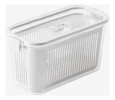 Pote Retangular Branco 1700ml Paramount Plasticos