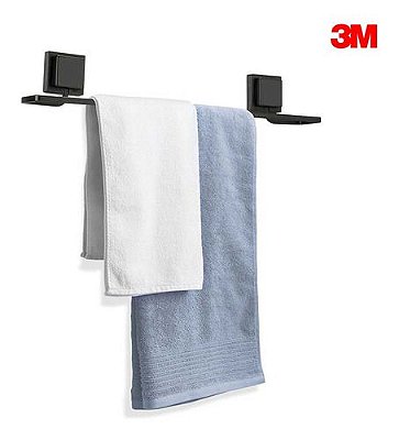 Porta Toalha De Banho Toalheiro Black Super Fixação Original 3m