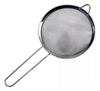 Peneira Coador Em Metal Inox 32x16cm Talberg