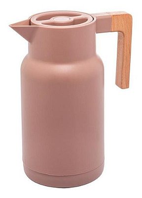 Garrafa Wood Bule Térmica Chá Café 1 L Cor Nude