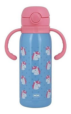 Garrafa Garrafinha Termica Infantil Baby 450ml Unicornio Mor