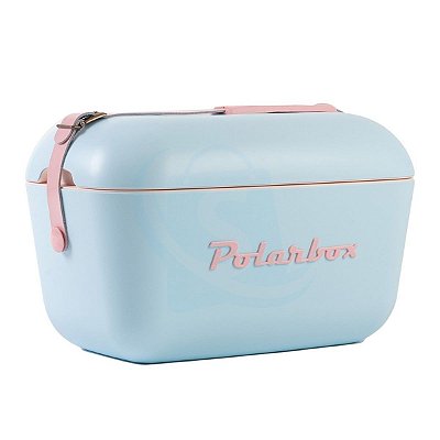 Caixa Térmica Polarbox Premium Retro 12l - Celeste E Rosa