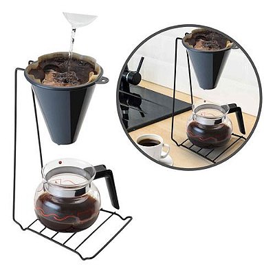 Suporte Para Coador De Café Metal Preto Arthi