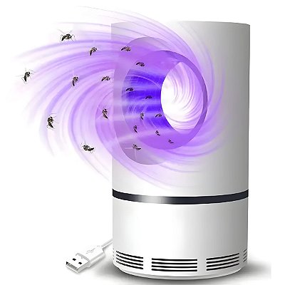Armadilha De Mosquito Pernilongo, Dengue Led Silencioso Usb