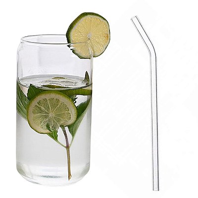 Copo Com Canudo De Virdro 450ml