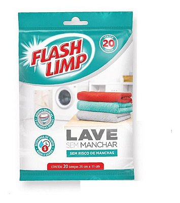 Lenço Antimanchas Lave Roupas Coloridas Sem Manchar Flashlim