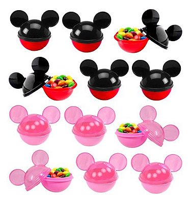 Kit 24 Mini Pote Orelha Mickey Minnie Doces Lembrança Festa