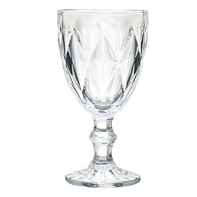 Taça Modelo Diamante Transparente Em Vidro - 240ml
