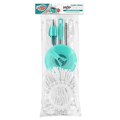 Cabo Para Mop Giratório Verde Água Refil - Flash Limp