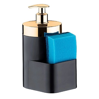 Organizador Pia Porta Detergente Esponja Preto/dourado