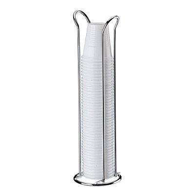 Organizador Porta Copos Descartáveis 50/80ml Aço Cromado