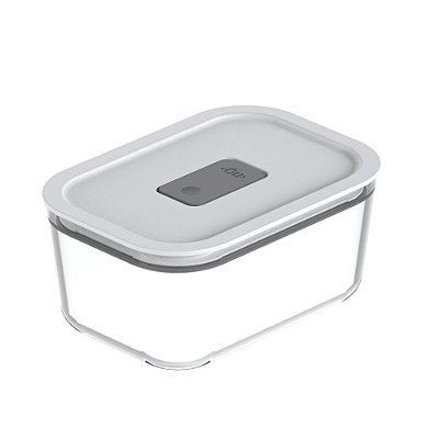 Pote Vidro Hermético 370ml Fresh Lock Válvula Branco