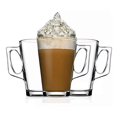 Conjunto 3 Canecas Café Nespresso Dolce Gusto Vidro 230ml