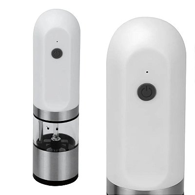 Moedor Elétrico Sal/pimenta Moinho Triturador Branco