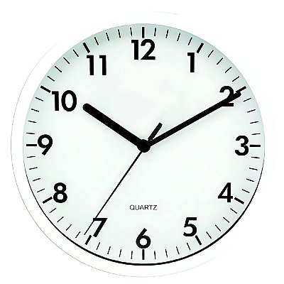 Relógio De Parede Redondo Clássico Branco 25cm - Yangzi