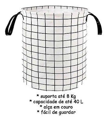 Cesto Dobravel De Roupas, Brinquedos Multiuso Mor Branco