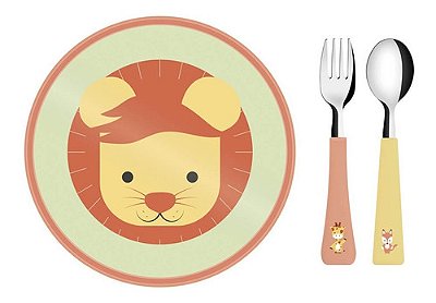 Jogo Infantil Baby Friends Prato, Talheres Tramontina