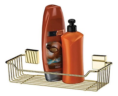 Suporte Porta Shampoo Sabonete Parede Dourado 7501dd Ouro
