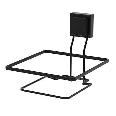 Suporte Para Lixeira Quadrada 20cm Aço Carbono Ventosa Preto