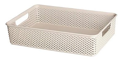 Cesto Organizador Multiuso 39 X 27 X 7,5cm Decorativo