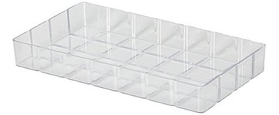 Bandeja De Acrílico Transparente Bisotê 35 X 19 X 4,5cm