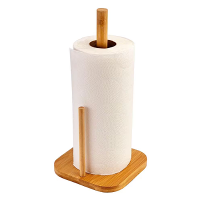 Porta Papel Toalha Suporte Papel Toalha Cozinha Bambu