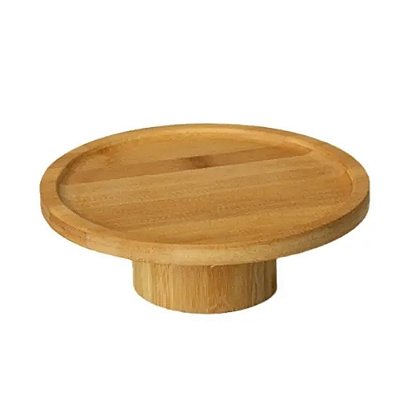 Porta Queijo Queijeira Bolo Redonda Bambu