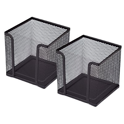 Kit 2 Porta Bloco Adesivo Metal Aramado Escritório Multiuso Preto
