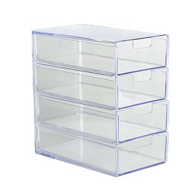Organizador 4 Gavetas Divisórias Maquiagem Acrilico Transparente