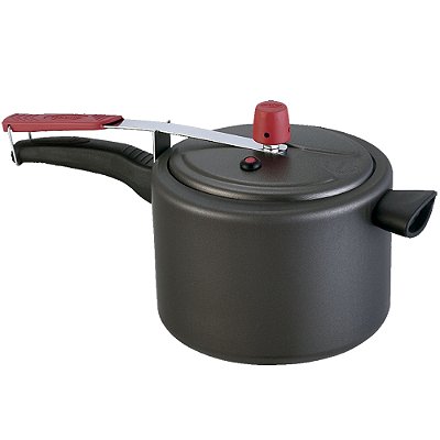 Panela Pressao Pequena 7 Litros Preta Antiaderente Cozinha