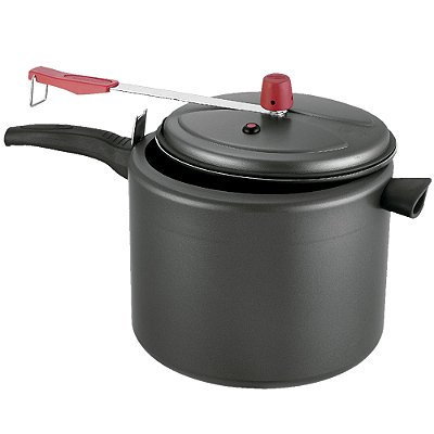 Panela Pressao Grande 10 Litros Preta Antiaderente Cozinha
