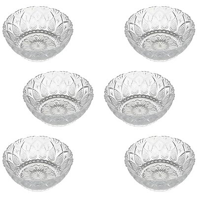 Jogo Sobremesa Vidro Cumbuca Tigela Bowl 180ml 6 Peças