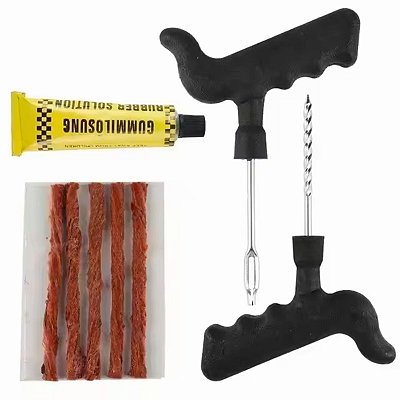 Kit Reparo De Pneu S/ Câmara 5 Macarrões Carro Moto E Outros