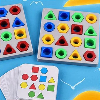 Jogo Geometric Encaixar Tabuleiro Criança Brinquedo Infantil