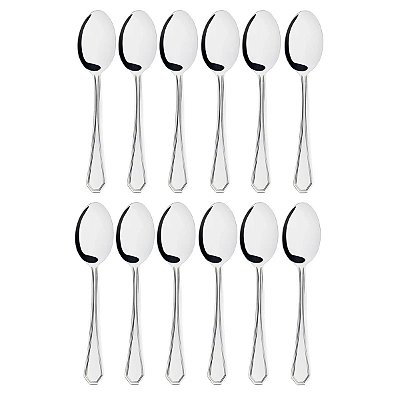 Conjunto 12 Colheres De Mesa Supreme 21cm Aço Inox Luxo