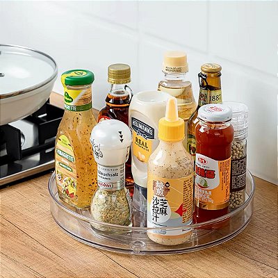 Organizador Giratório Com Esferas De Aço Clear Multiuso