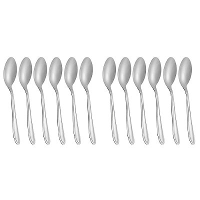 Kit 12 Colher De Mesa Talheres Feito Em Aco Inox 18cm