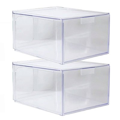 Kit 2 Organizador Gaveta Para Closet Transparente