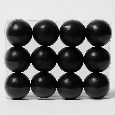 Kit 12 Bolinhas Anti Stress Pilates Fisioterapia Cor Preto