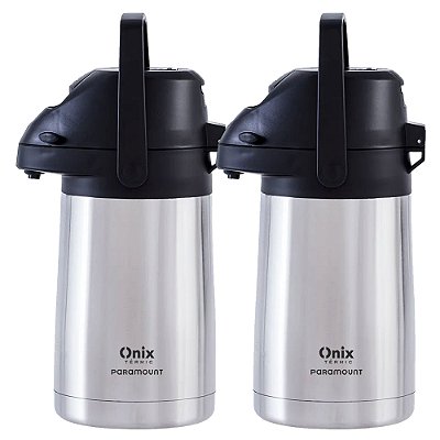 Kit 2 Garrafa Termica Inox Premium Parede Dupla 1,3 Litros