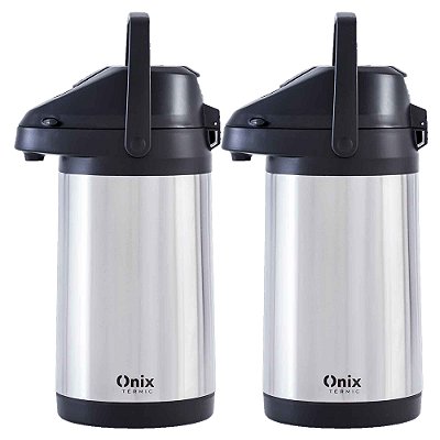 Kit 2 Garrafa Termica Inox Premium Parede Dupla 4 Litros