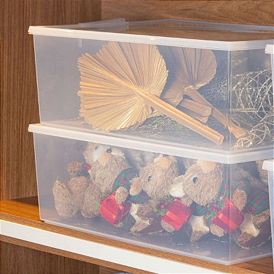 Caixa Organizadora Multiuso Up - 32 Litros Cor Transparente