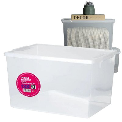 Caixa Organizadora Multiuso Up - 138 Litros Cor Transparente