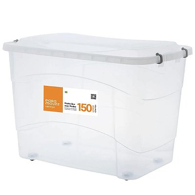 Caixa Organizadora Plástica Pratic Box 150l Com Rodinha