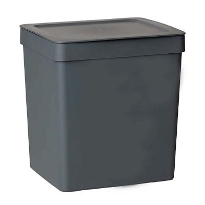 Lixeira 5 L Com Tampa Cozinha Pia Bancada Chumbo